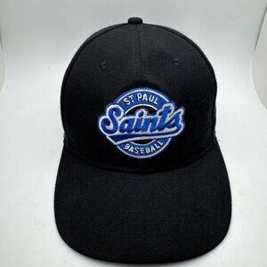 St Paul Saints Hat Cap Black Minor League Baseball MiLB Adjustable Mens GR47